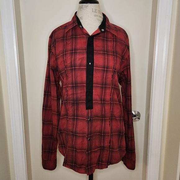 Vintage Guess plaid buttonup shirt - Picture 1 of 11